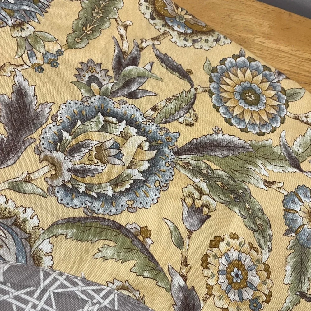 Traditions by Waverly Floral Paisley Window Valance‎ Yellow Blue 52x17